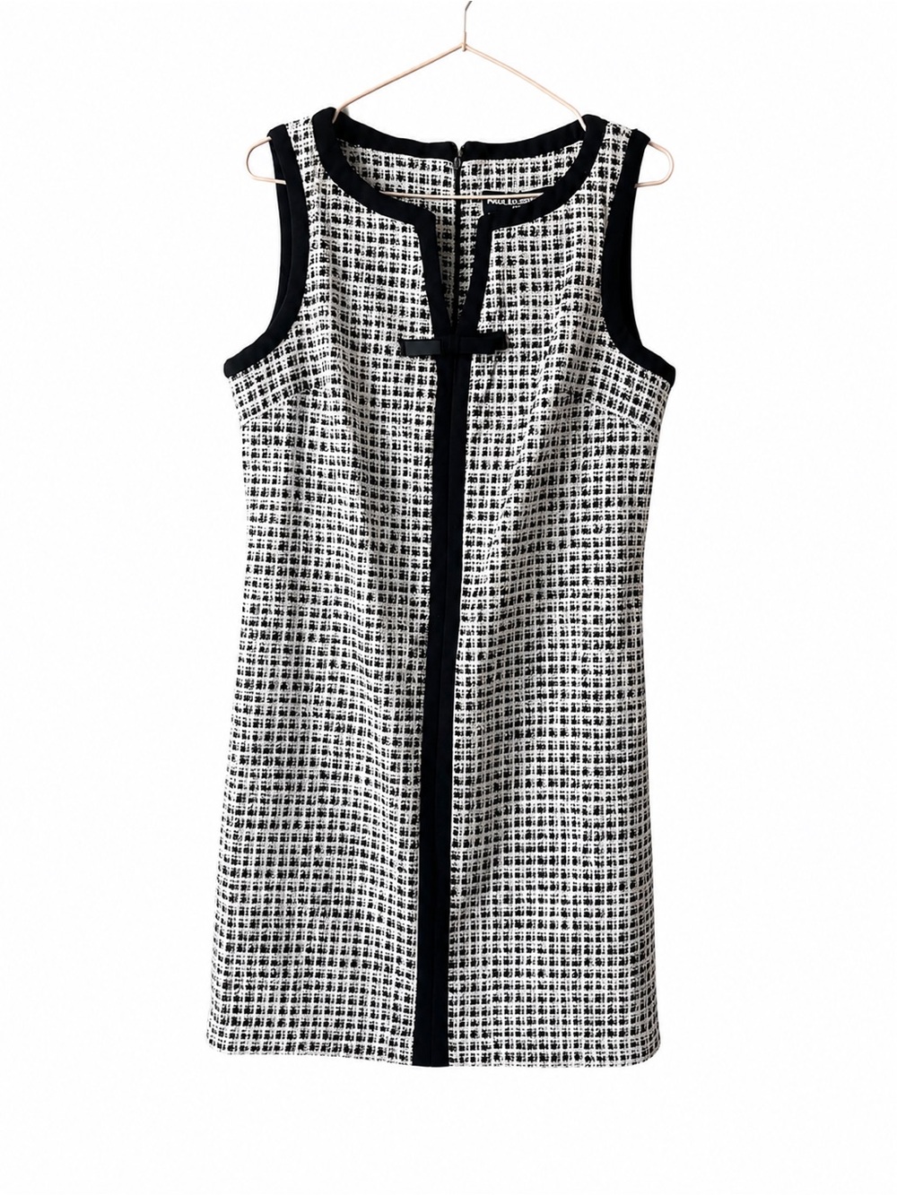 Karl Lagerfeld Black and White Tweed Shift